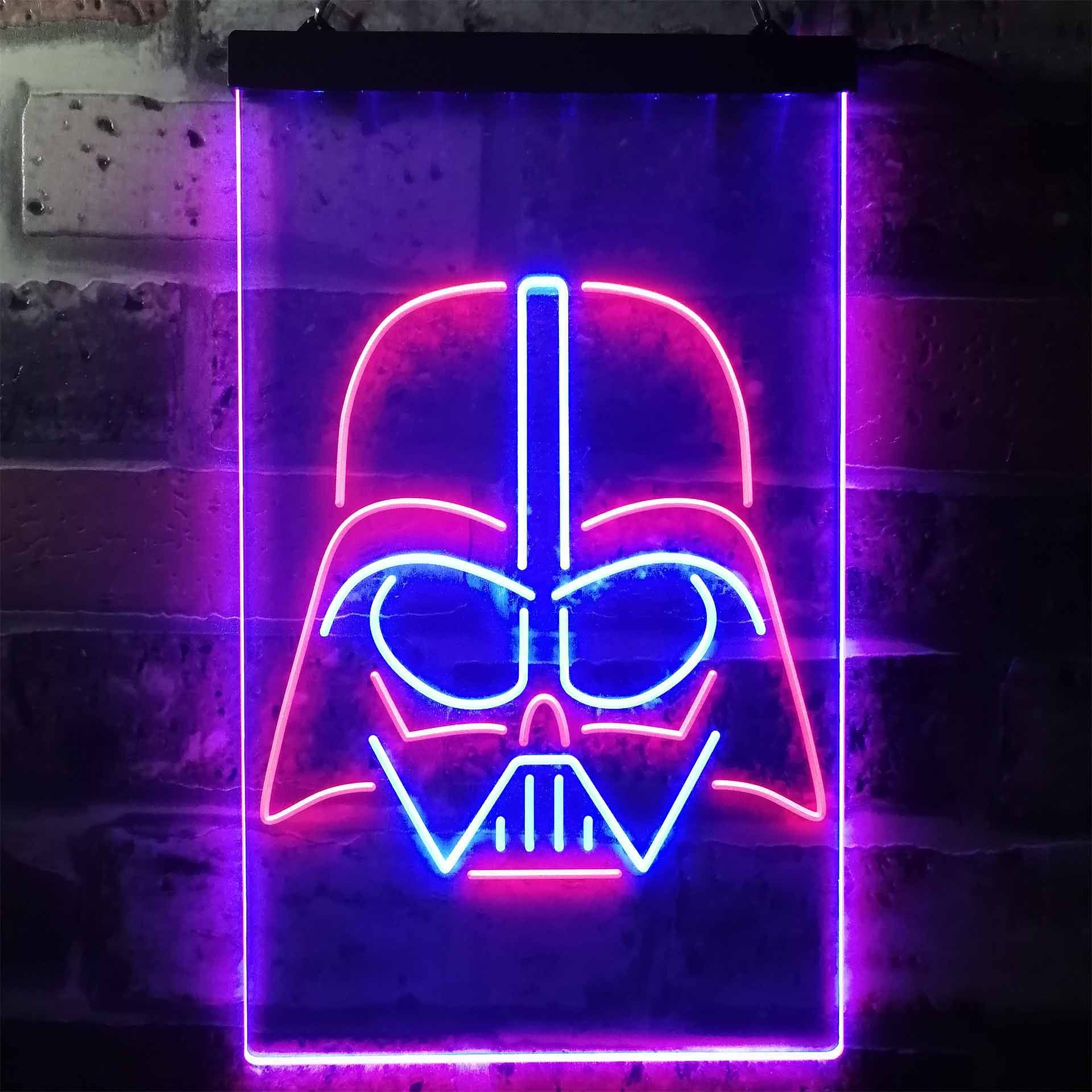 Star Wars Darth Vader Face 2 Dual LED Neon Light Sign